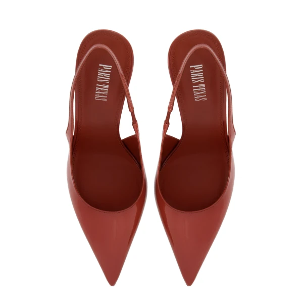 Lidia 105 Slingbacks in Desert Rose Patent Leather - Image 5