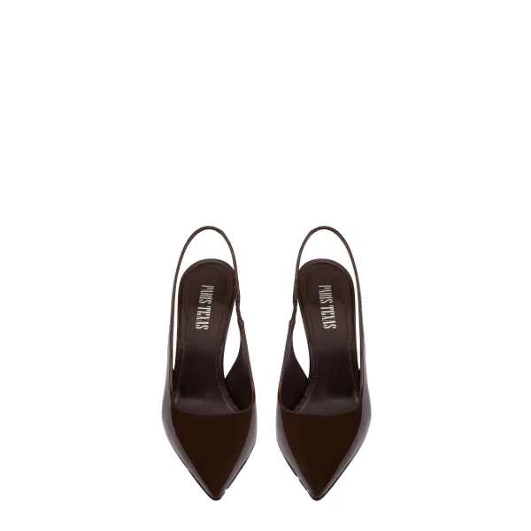 Lidia 105 Slingbacks in Ebano Patent Leather - Image 3
