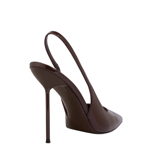 Lidia 105 Slingbacks in Ebano Patent Leather - Image 5