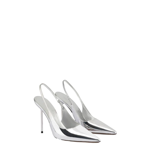 Lidia 105 Slingbacks in Gold Mirrored Leather - Image 2