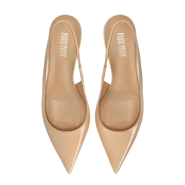 Lidia 105 Slingbacks in Honey Patent Leather - Image 5