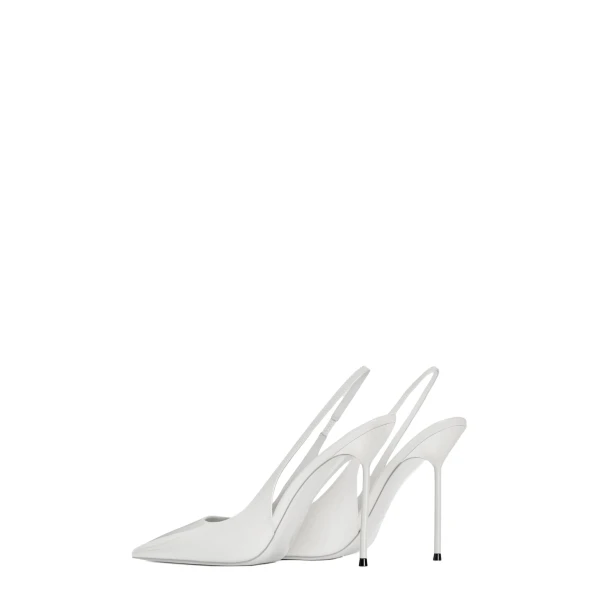 Lidia 105 Slingbacks in Optic White Patent Leather - Image 3