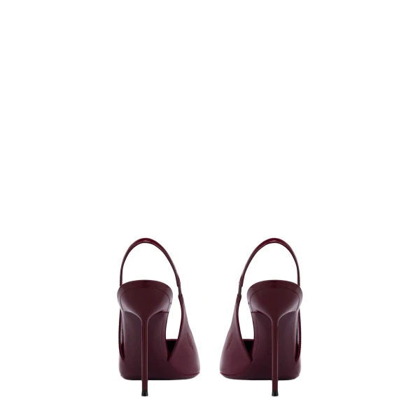Lidia 105 Slingbacks in Rouge Noir Patent Leather - Image 4