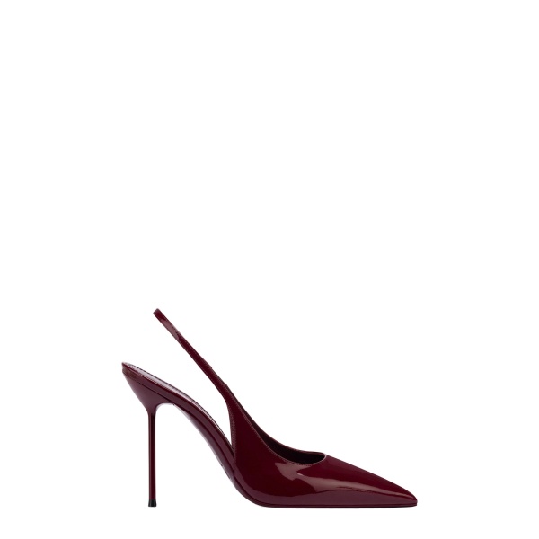 Paris Texas Lidia 105 Slingbacks in Rouge Noir Patent Leather
