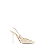 Paris Texas Lidia 105 Slingbacks in Silver Mirrored Leather