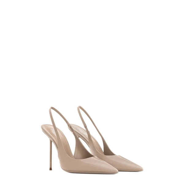 Lidia 105 Slingbacks in Taupe Patent Leather - Image 2