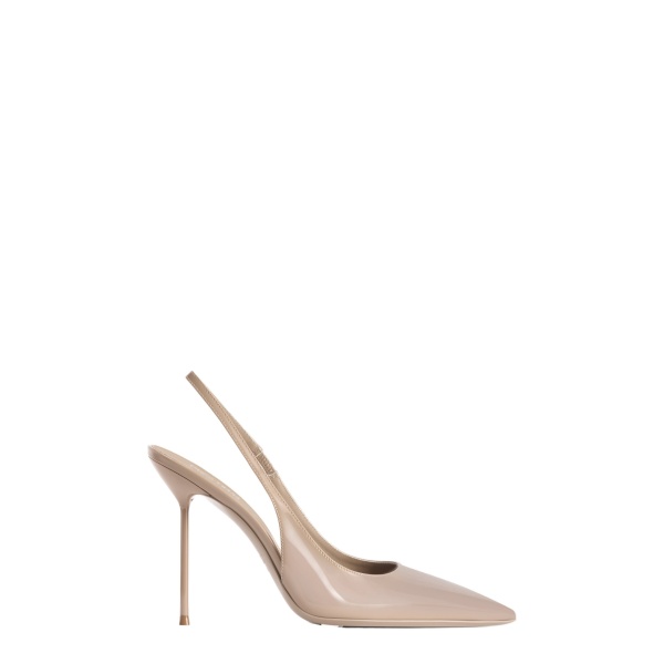 Paris Texas Lidia 105 Slingbacks in Taupe Patent Leather