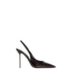 Paris Texas Lidia 105 Slingbacks in Tortoise Printed Patent Leather