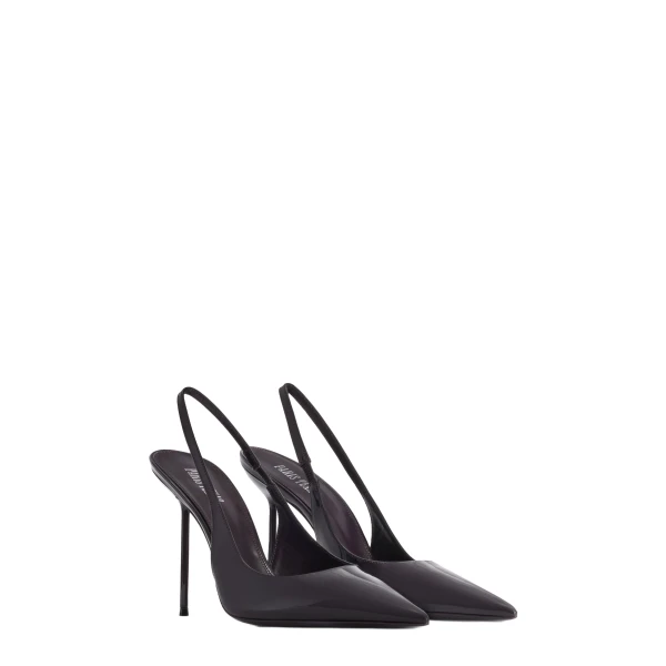 Lidia 105 Slingbacks in Violet Black Patent Leather - Image 2