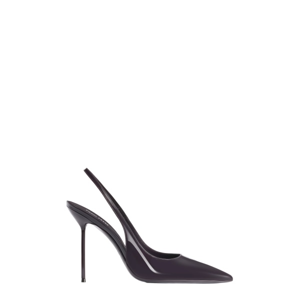 Paris Texas Lidia 105 Slingbacks in Violet Black Patent Leather