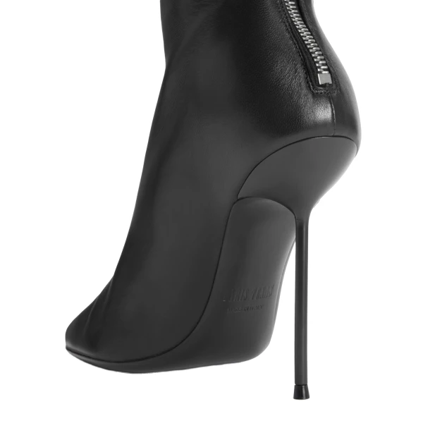 Lidia 105 Soft Ankle Boots in Black Nappa Leather - Image 4