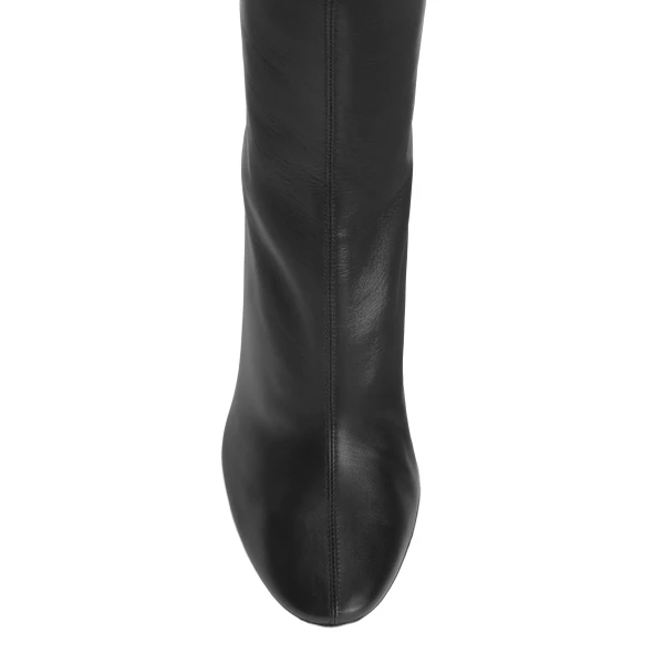 Lidia 105 Soft Ankle Boots in Black Nappa Leather - Image 5