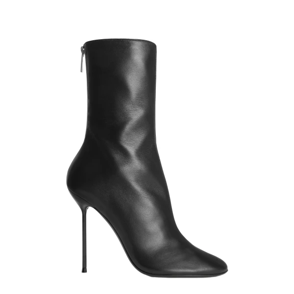 Paris Texas Lidia 105 Soft Ankle Boots in Black Nappa Leather