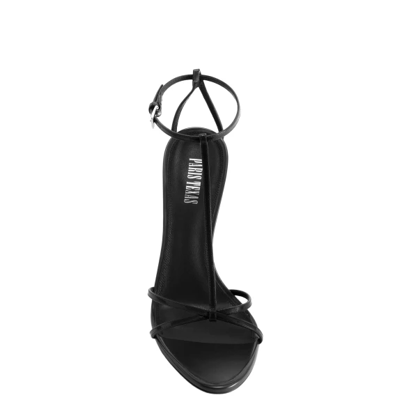 Lidia 105 T Strap Sandals in Black Patent Leather - Image 5