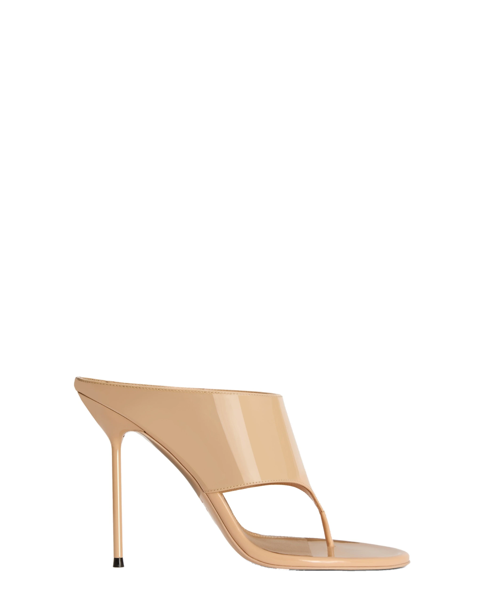 Paris Texas Lidia 105 Thong Mules in Honey PX1824XVN01 Paris Texas Lidia 105 Thong Mules in Honey Patent Leather
