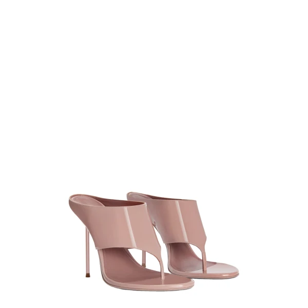Lidia 105 Thong Mules in Texas Rose Patent Leather - Image 2