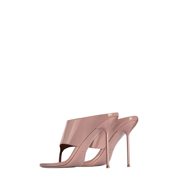 Lidia 105 Thong Mules in Texas Rose Patent Leather - Image 3