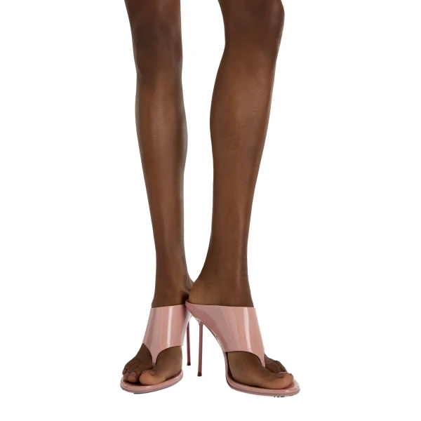 Lidia 105 Thong Mules in Texas Rose Patent Leather - Image 6