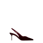 Paris Texas Lidia 70 Buckle Slingbacks in Deep Red Velvet