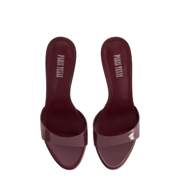Lidia 70 Mules in Amarena Patent Leather - Image 5