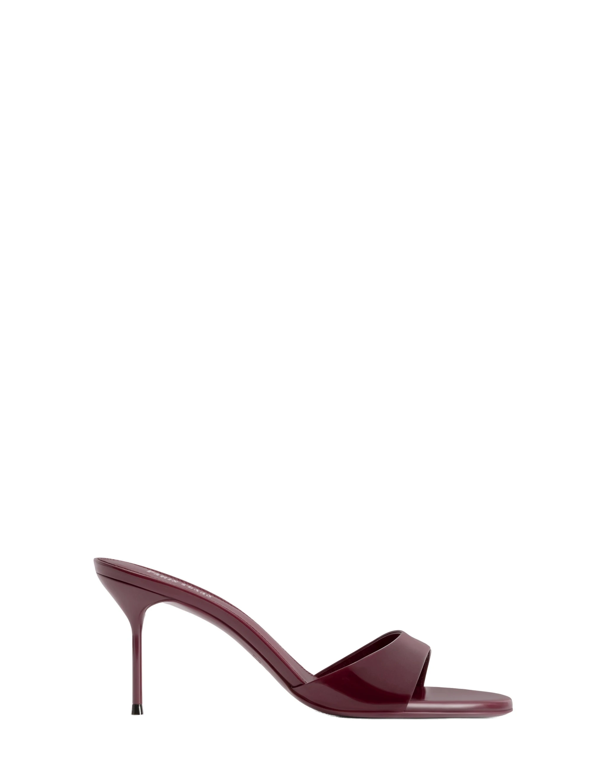 Paris Texas Lidia 70 Mules in Amarena | Luxury Shoes Paris Texas Lidia 70 Mules in Amarena Patent Leather