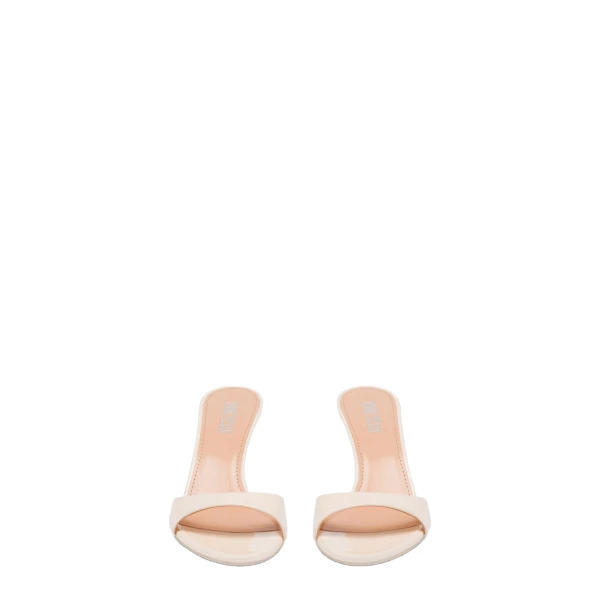 Lidia 70 Mules in Avorio Patent Leather - Image 3