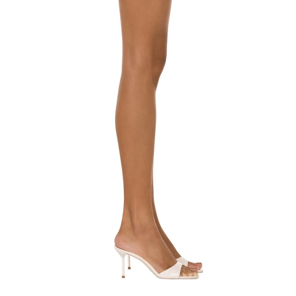 Lidia 70 Mules in Avorio Patent Leather - Image 6