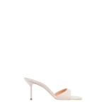 Paris Texas Lidia 70 Mules in Avorio Patent Leather