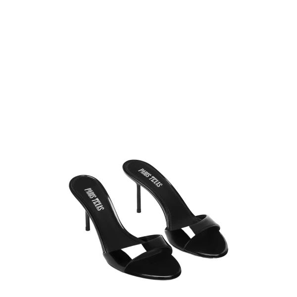 Lidia 70 Mules in Black Patent Leather - Image 2