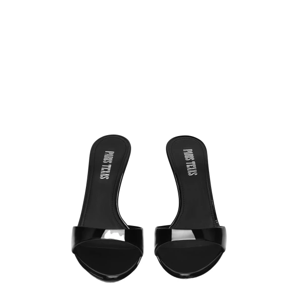 Lidia 70 Mules in Black Patent Leather - Image 3