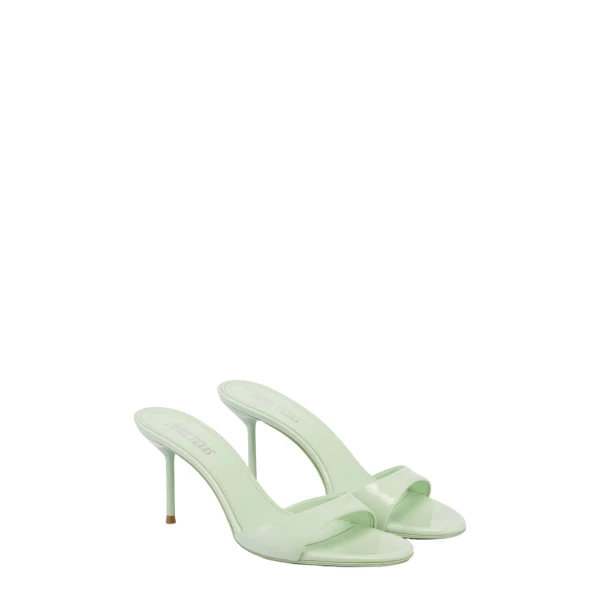 Lidia 70 Mules in Celadon Patent Leather - Image 2