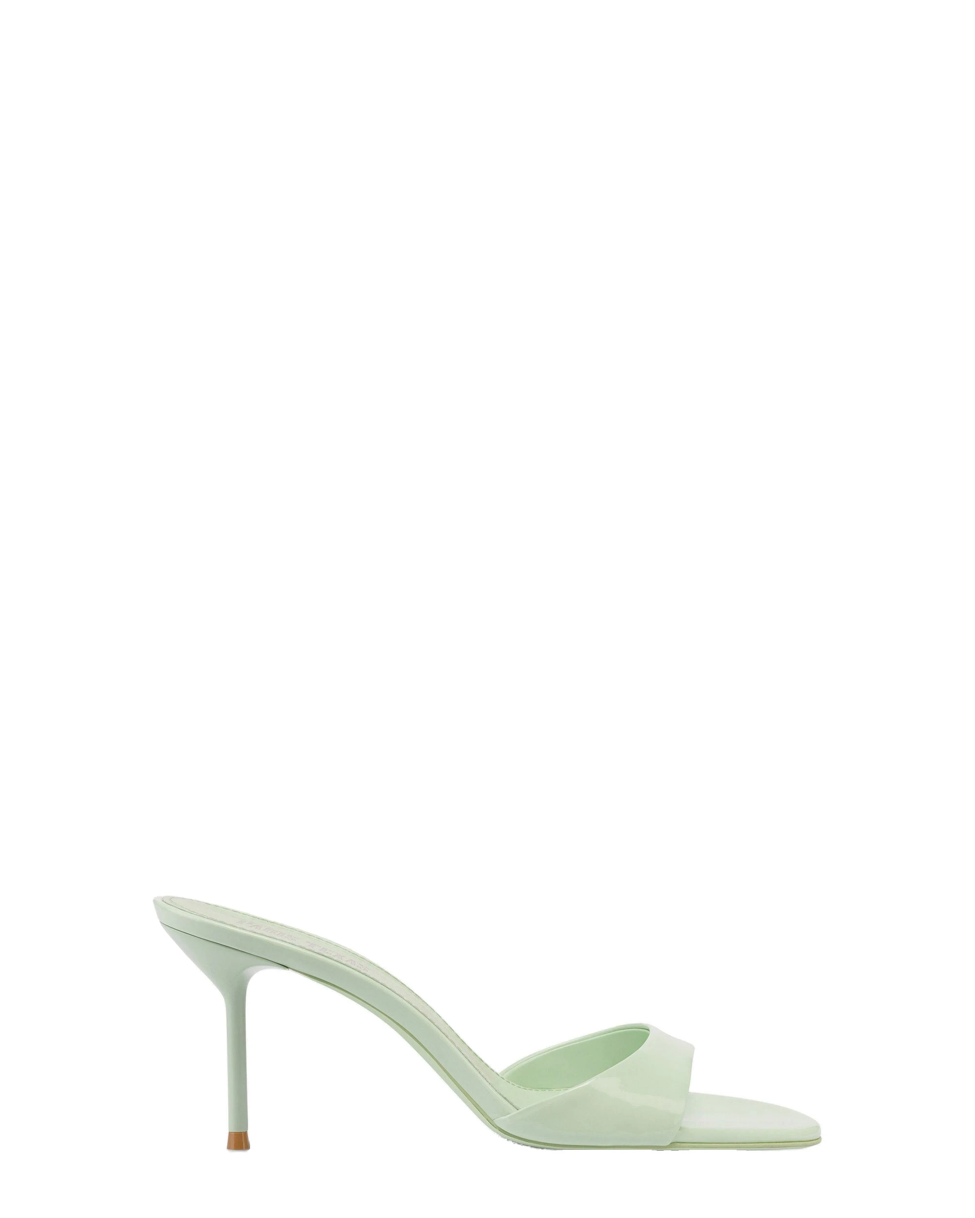 Paris Texas Lidia 70 Mules in Celadon | Luxury Shoes Paris Texas Lidia 70 Mules in Celadon Patent Leather