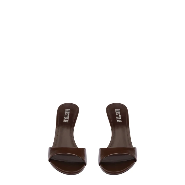 Lidia 70 Mules in Ebano Patent Leather - Image 3