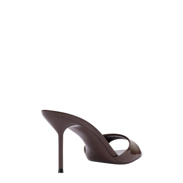 Lidia 70 Mules in Ebano Patent Leather - Image 5