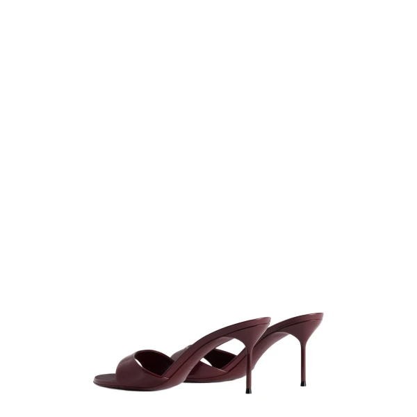 Lidia 70 Mules in Rouge Noir Patent Leather - Image 3