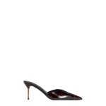 Paris Texas Lidia 70 Sabots in Tortoise Printed Patent Leather