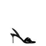 Paris Texas Lidia 70 Slingback Sandals in Black Patent Leather