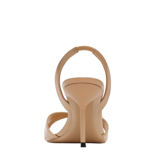 Lidia 70 Slingback Sandals in Honey Patent Leather - Image 4