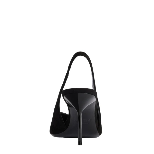 Lidia 70 Slingbacks in Black Suede - Image 4