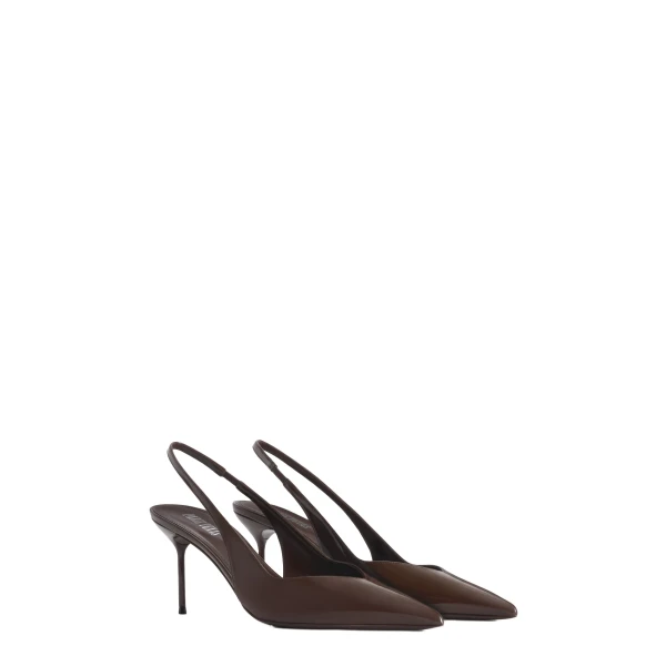Lidia 70 Slingbacks in Ebano Patent Leather - Image 2