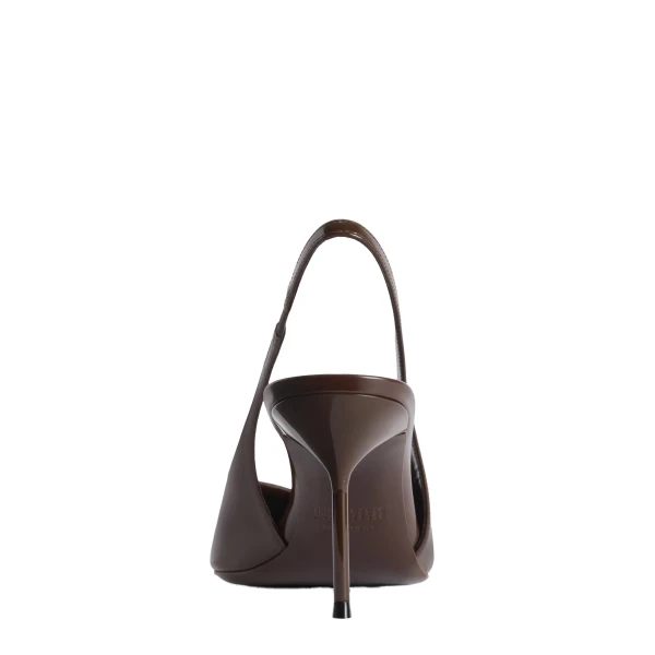 Lidia 70 Slingbacks in Ebano Patent Leather - Image 4