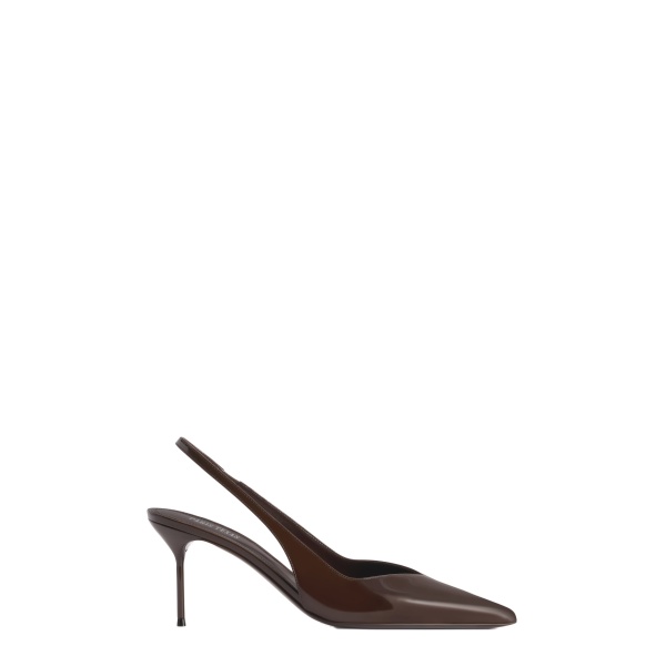 Paris Texas Lidia 70 Slingbacks in Ebano Patent Leather