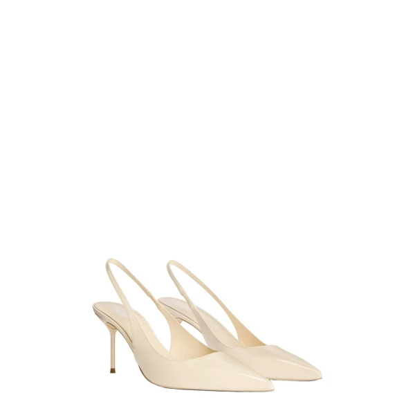 Lidia 70 Slingbacks in Ivory Patent Leather - Image 2