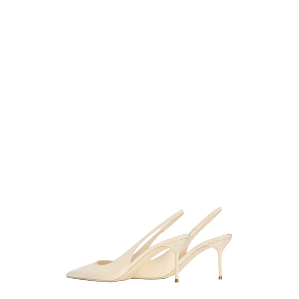 Lidia 70 Slingbacks in Ivory Patent Leather - Image 3