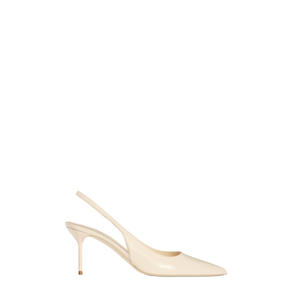 Paris Texas Lidia 70 Slingbacks in Ivory Patent Leather
