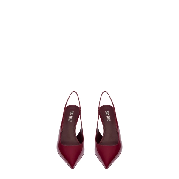 Lidia 70 Slingbacks in Rouge Noir Patent Leather - Image 3