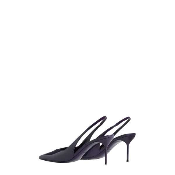 Lidia 70 Slingbacks in Violet Black Patent Leather - Image 3