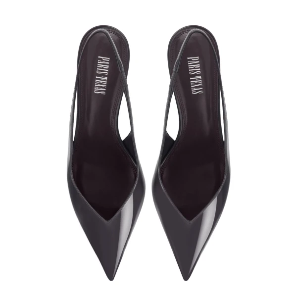 Lidia 70 Slingbacks in Violet Black Patent Leather - Image 5