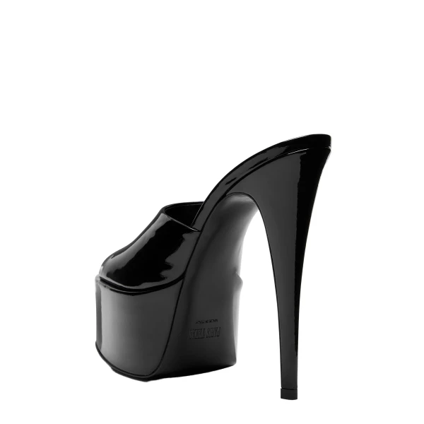 Marina 130 Mules in Black Patent Leather - Image 5
