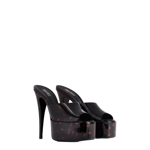 Marina 145 Mules in Tortoise Printed Patent Leather - Image 2